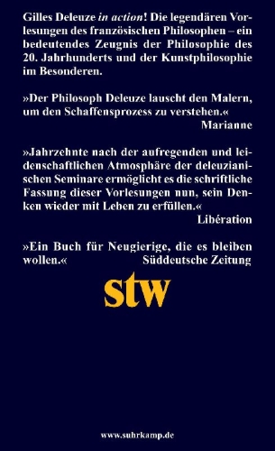 Buchcover und Innenansicht für das Buch: Sur la peinture. Cours Mars-Juin 1981