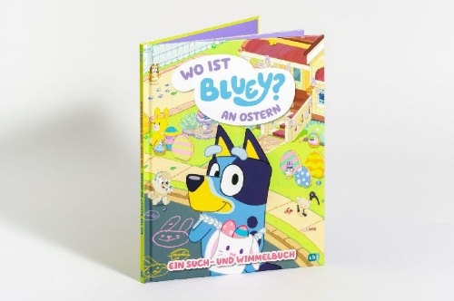 Buchcover und Innenansicht für das Buch: Bluey - Where's Bluey at Easter, A Search and Find Book