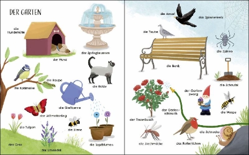 Buchcover und Innenansicht für das Buch: Entdecke die Welt der Tiere - Mein schönstes Bildwörterbuch