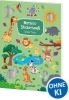 Buchcover und Innenansicht für das Buch: Mes Autocollants Scintillants - Animaux Sauvages