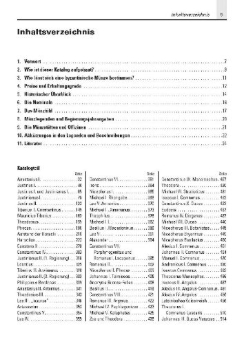 Buchcover und Innenansicht für das Buch: Die Münzen des Byzantinischen Reiches 491-1453