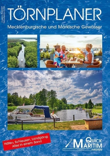 Buchcover und Innenansicht für das Buch: Törnplaner Mecklenburgische und Märkische Gewässer 2026/2027