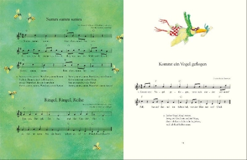 Buchcover und Innenansicht für das Buch: Das Liederbuch