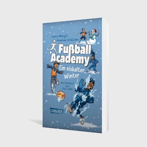 Buchcover und Innenansicht für das Buch: Fußball Academy: Ein eiskalter Winter