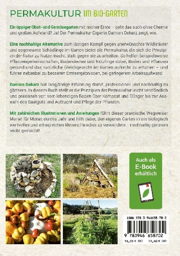 Buchcover und Innenansicht für das Buch: La Permaculture au jardin