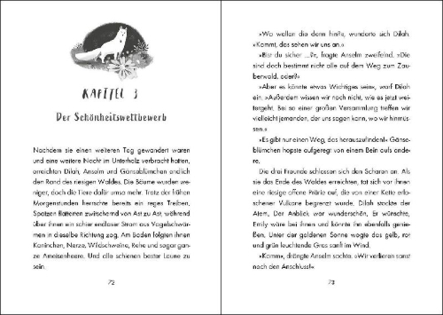 Buchcover und Innenansicht für das Buch: White Fox in the forest / White Fox and the Collar of Reincarnation
