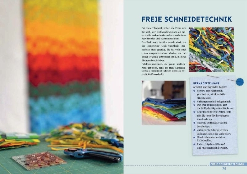 Buchcover und Innenansicht für das Buch: Patchworken und Quilten