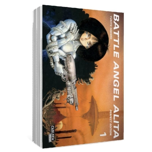 Buchcover und Innenansicht für das Buch: Battle Angel Alita - Perfect Edition 1