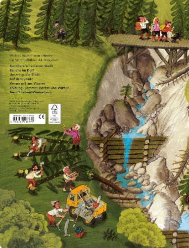 Buchcover und Innenansicht für das Buch: Mein Wimmelbuch: Hier in den Bergen
