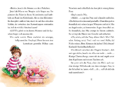 Buchcover und Innenansicht für das Buch: Pippa Pocket - Das Kleinhorn in meiner Hosentasche