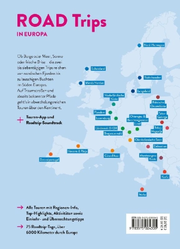 Buchcover und Innenansicht für das Buch: MARCO POLO Bildband Roadtrips in Europa
