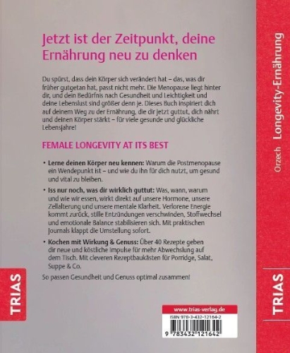 Buchcover und Innenansicht für das Buch: Longevity-Ernährung