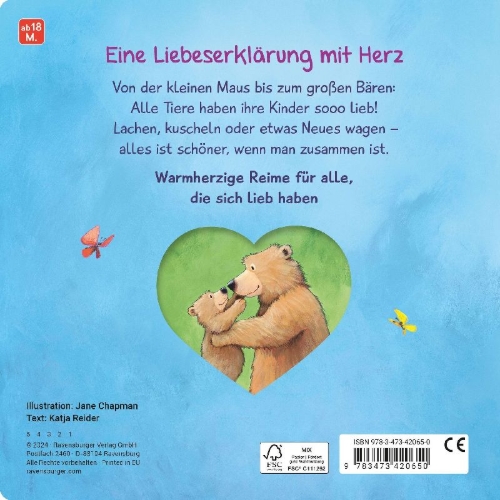 Buchcover und Innenansicht für das Buch: Ich hab dich lieb, mein Schatz!