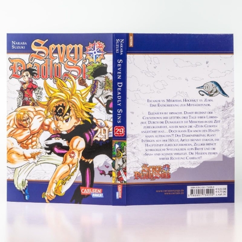 Buchcover und Innenansicht für das Buch: Nanatsu no Taizai