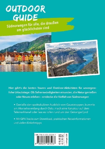 Buchcover und Innenansicht für das Buch: MARCO POLO OUTDOOR GUIDE Reiseführer Südnorwegen