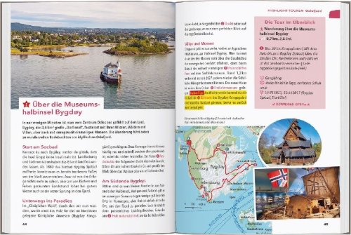 Buchcover und Innenansicht für das Buch: MARCO POLO OUTDOOR GUIDE Reiseführer Südnorwegen
