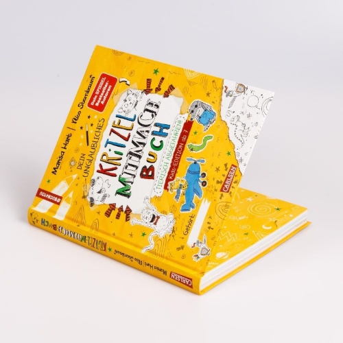 Buchcover und Innenansicht für das Buch: #buch4you: Dein unglaubliches Kritzel-Mitmach-Buch