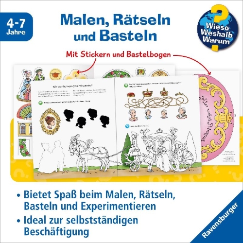 Buchcover und Innenansicht für das Buch: Wieso? Weshalb? Warum? aktiv-Heft: Prinzessinnen