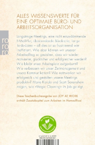 Buchcover und Innenansicht für das Buch: Joy at Work: Organizing Your Professional Life
