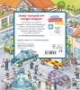Buchcover und Innenansicht für das Buch: Mein Sachen suchen Wimmelbuch: Fahrzeuge im Einsatz