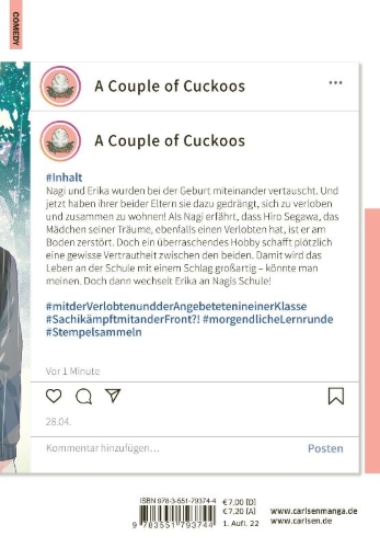 Buchcover und Innenansicht für das Buch: CUCKOO NO IINAZUKE