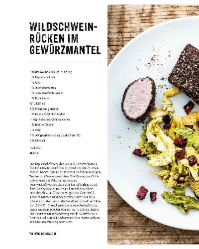 Buchcover und Innenansicht für das Buch: Wild grillen