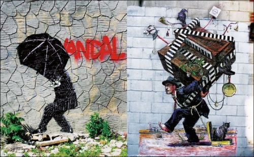 Buchcover und Innenansicht für das Buch: Street Art New York 2000-2010
