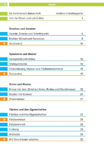 Buchcover und Innenansicht für das Buch: Klett Die Mathe-Helden: Geometrie 3./4. Klasse