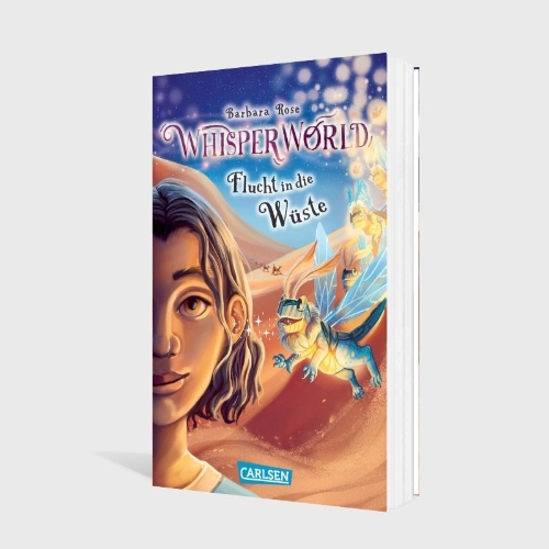 Buchcover und Innenansicht für das Buch: Whisperworld 2: Flucht in die Wüste