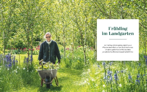 Buchcover und Innenansicht für das Buch: Ein Jahr in unserem Landgarten