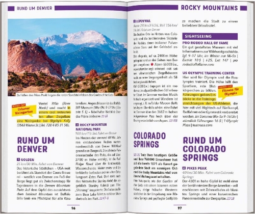 Buchcover und Innenansicht für das Buch: MARCO POLO Reiseführer USA West