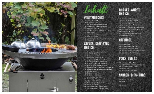Buchcover und Innenansicht für das Buch: Einfach genial Grillen - Plancha & Feuerplatte