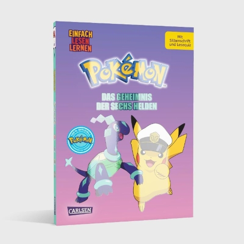 Buchcover und Innenansicht für das Buch: Pokémon Erstlesebuch: Das Geheimnis der Sechs Helden