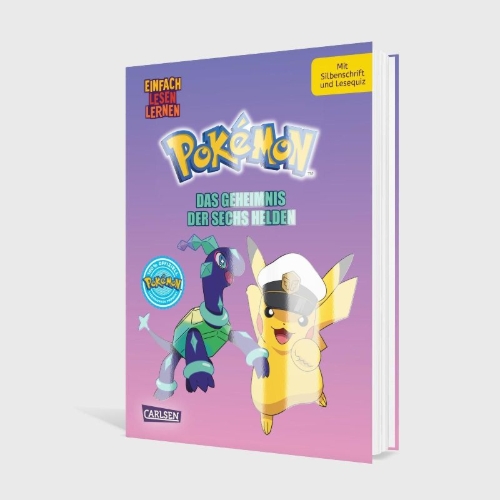 Buchcover und Innenansicht für das Buch: Pokémon Erstlesebuch: Das Geheimnis der Sechs Helden
