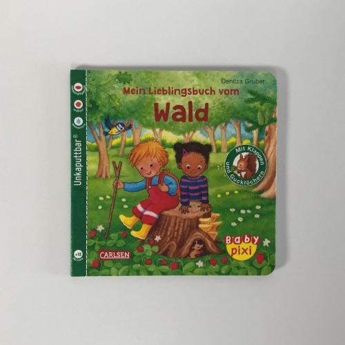Buchcover und Innenansicht für das Buch: Baby Pixi (unkaputtbar) 129: Mein Lieblingsbuch vom Wald