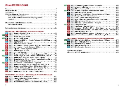 Buchcover und Innenansicht für das Buch: ROTHER Wanderführer Italienische Riviera