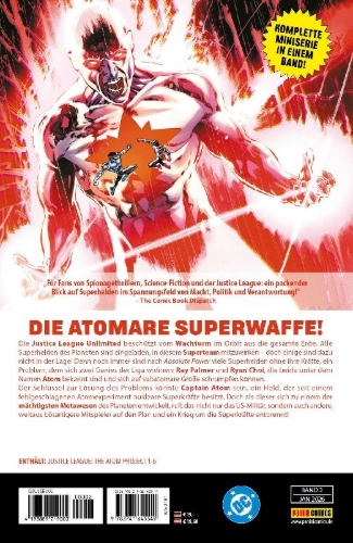 Buchcover und Innenansicht für das Buch: Justice League: The Atom Project #1-#6