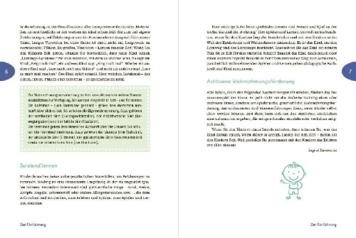 Buchcover und Innenansicht für das Buch: Sinne erleben in der Kita