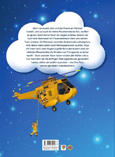 Buchcover und Innenansicht für das Buch: Feuerwehrmann Sam: Die schönsten Gutenachtgeschichten mit Feuerwehrmann Sam