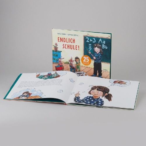 Buchcover und Innenansicht für das Buch: Endlich Schule!