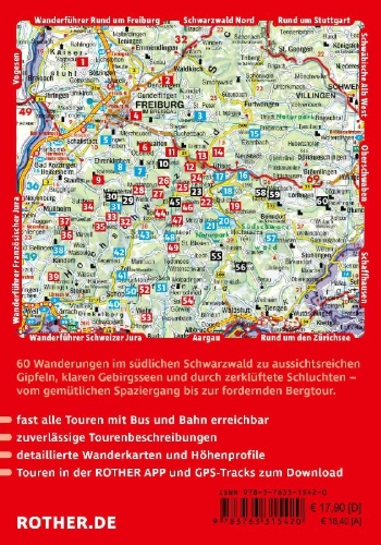 Buchcover und Innenansicht für das Buch: ROTHER Wanderführer Schwarzwald Süd: zwischen Freiburg und Basel. 60 Touren