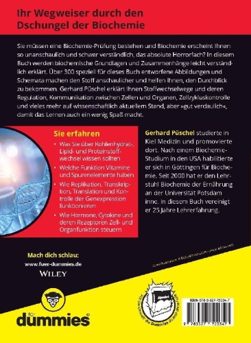 Buchcover und Innenansicht für das Buch: Biochemie für Mediziner für Dummies