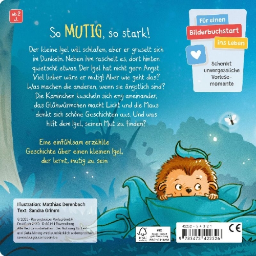 Buchcover und Innenansicht für das Buch: Wenn kleine Igel mutig sind