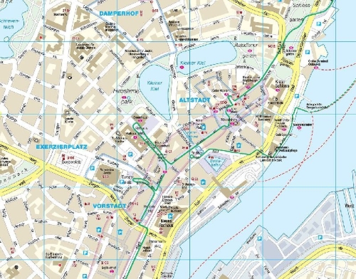 Buchcover und Innenansicht für das Buch: Reise Know-How CityTrip Kiel mit Kieler Förde