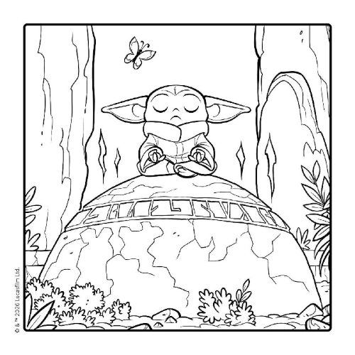 Buchcover und Innenansicht für das Buch: Star Wars: Cozy Coloring