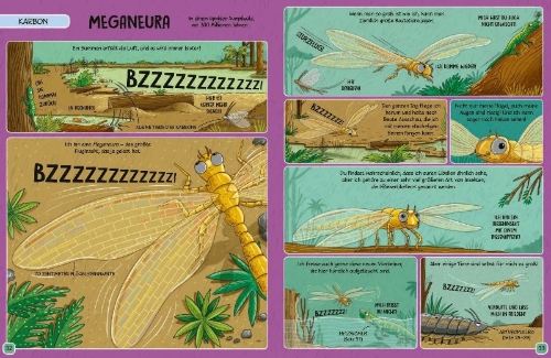 Buchcover und Innenansicht für das Buch: A wild life of Dinosaurs