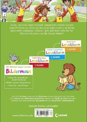 Buchcover und Innenansicht für das Buch: Bildermaus - Freunde vor, noch ein Tor!