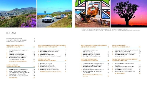 Buchcover und Innenansicht für das Buch: Roadtrips Südafrika