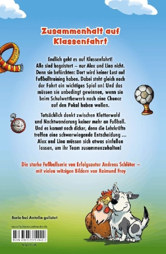 Buchcover und Innenansicht für das Buch: Die Pausenkicker - Abseits auf Klassenfahrt