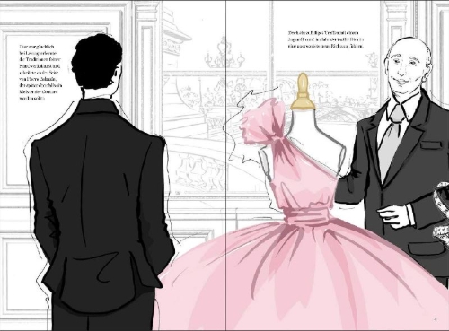 Buchcover und Innenansicht für das Buch: Christian Dior. The Illustrated World of a Fashion Icon